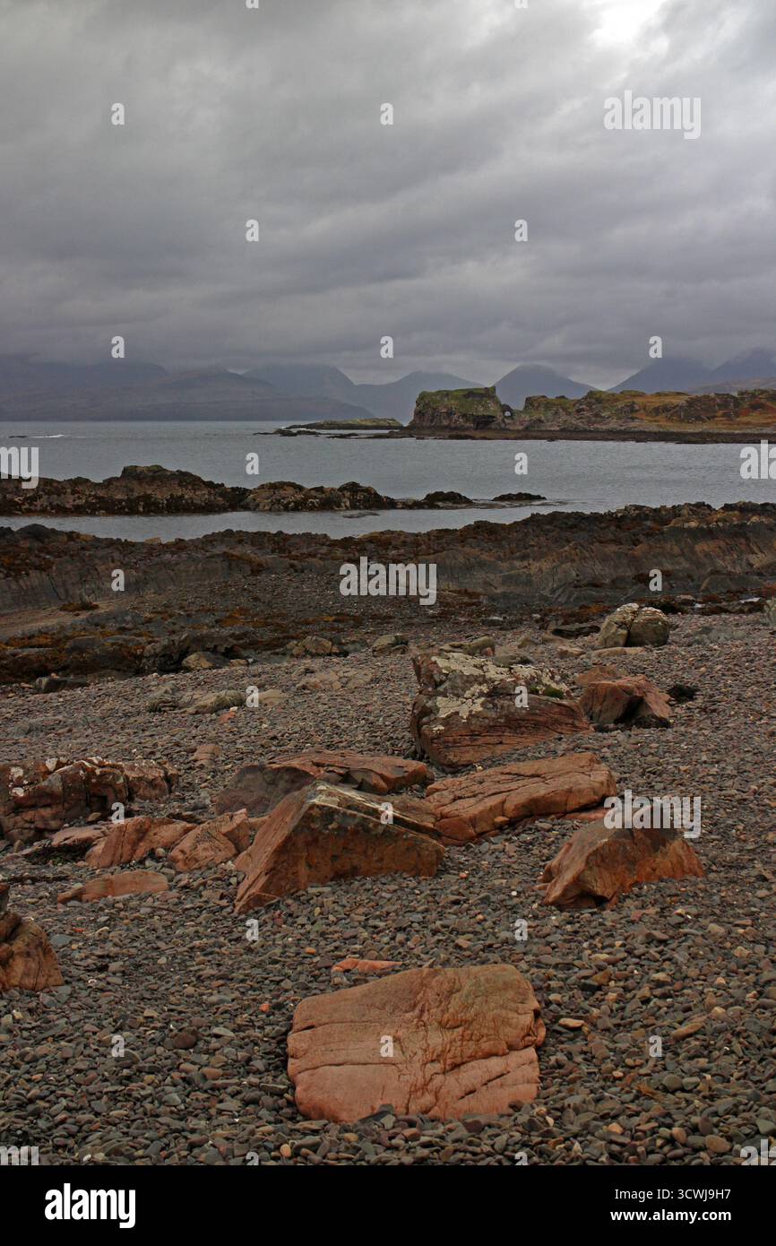 Castello di Dunscaith, Isola di Skye Foto Stock