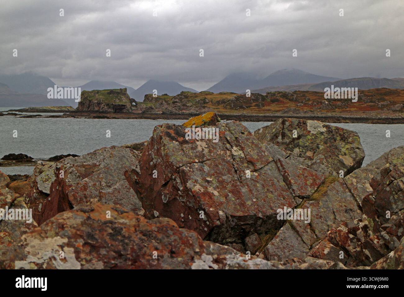 Castello di Dunscaith, Isola di Skye Foto Stock