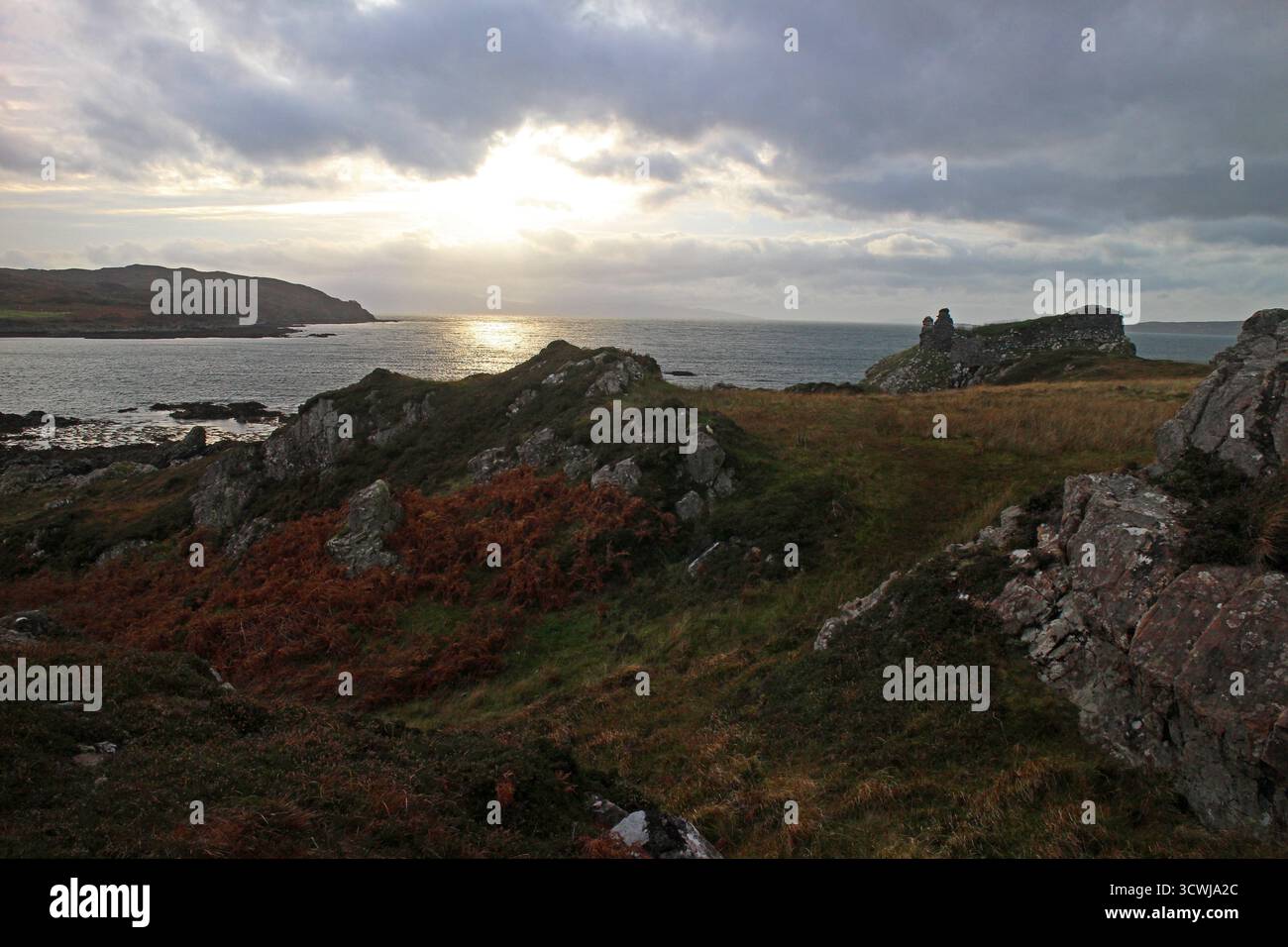 Castello di Dunscaith, Isola di Skye Foto Stock