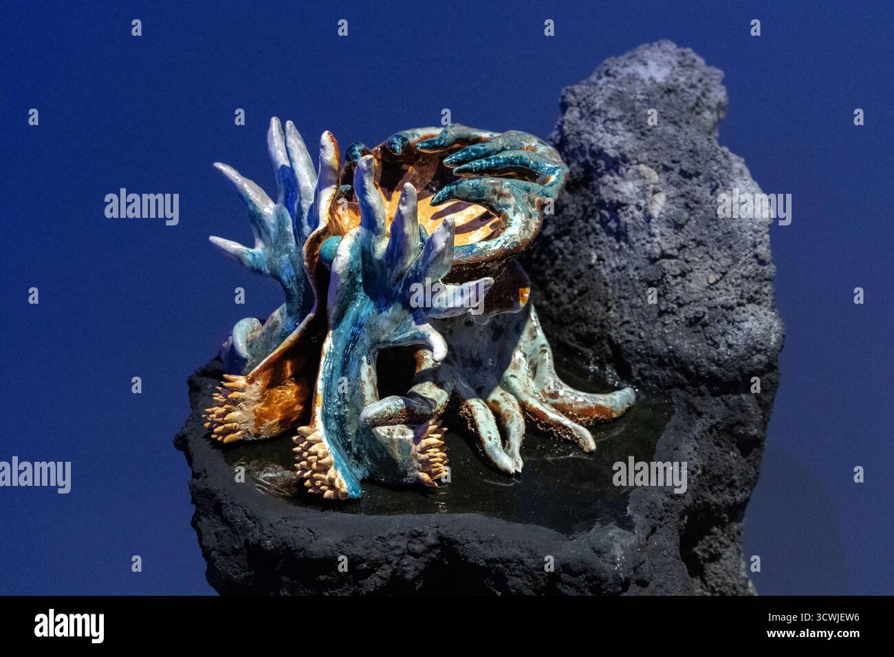 "How to hold a Void" (2023) di Nina Paszkowski, "Hypercreatures – Future Mythologies" Exhibition (2025), Max Ernst Museum, Brühl, Germania Foto Stock