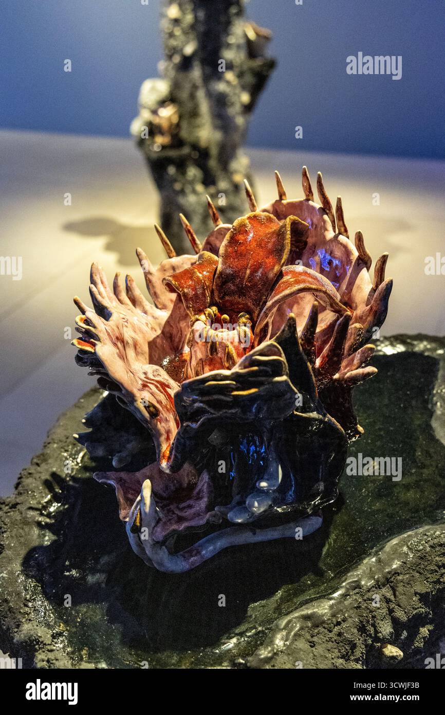 "ConFacing" 2024 di Nina Paszkowski, "Hypercreatures – Future Mythologies" Exhibition (2025), Max Ernst Museum, Brühl, Germania Foto Stock