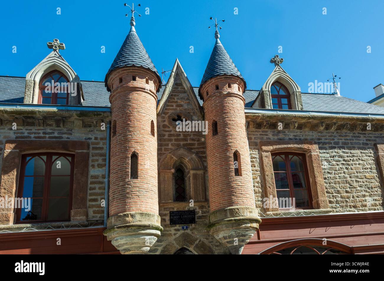 Città di Vichy. Casa di Albert Londres giornalista famoso, dipartimento Allier, Auvergne-Rodano-Alpi, Francia Foto Stock
