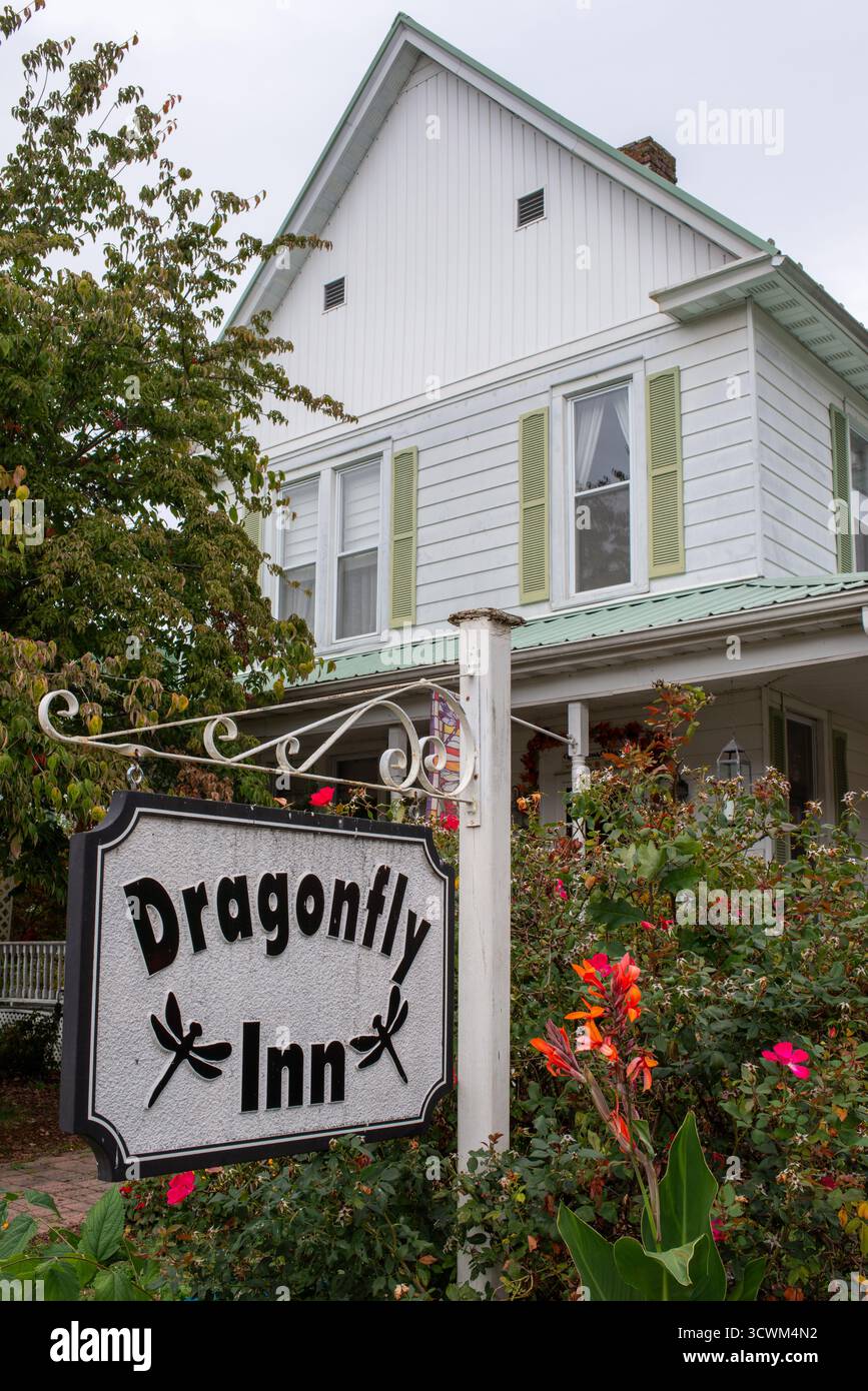Scene da Damasco, Washington County, Virginia, nota anche come "Trail Town USA" Foto Stock