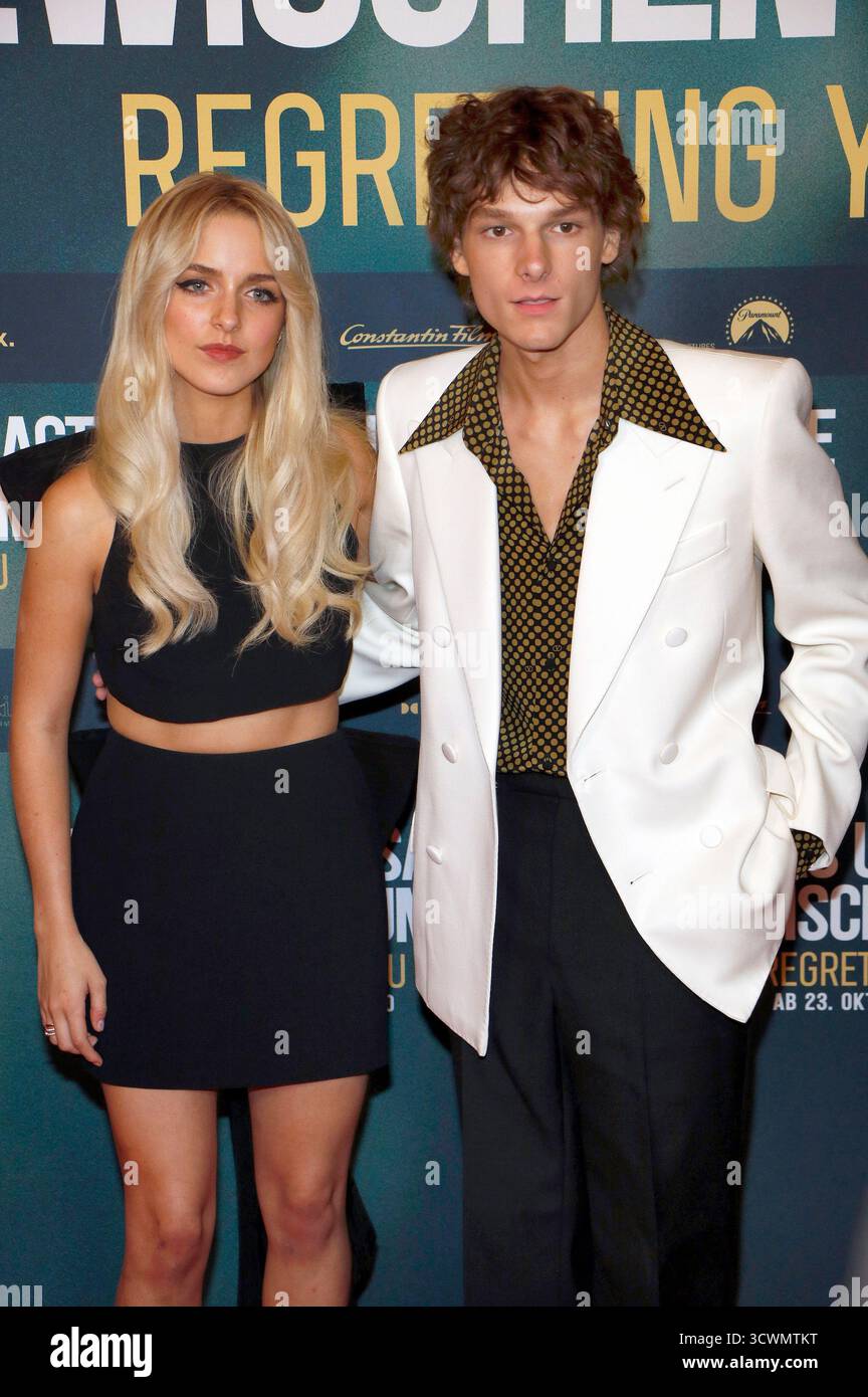 McKenna Grace und Mason Thames beim Special Screening zum Kinofilm "All das Ungesagte zwischen uns - Remretting you" in Zoo Palast. Berlino, 12.10.2025 Foto Stock