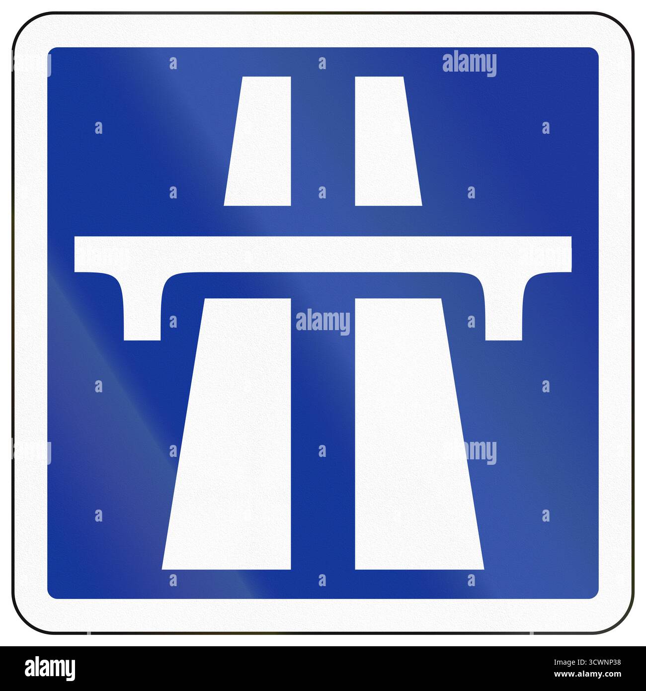 Segnale stradale utilizzato in Francia - autostrada. Foto Stock