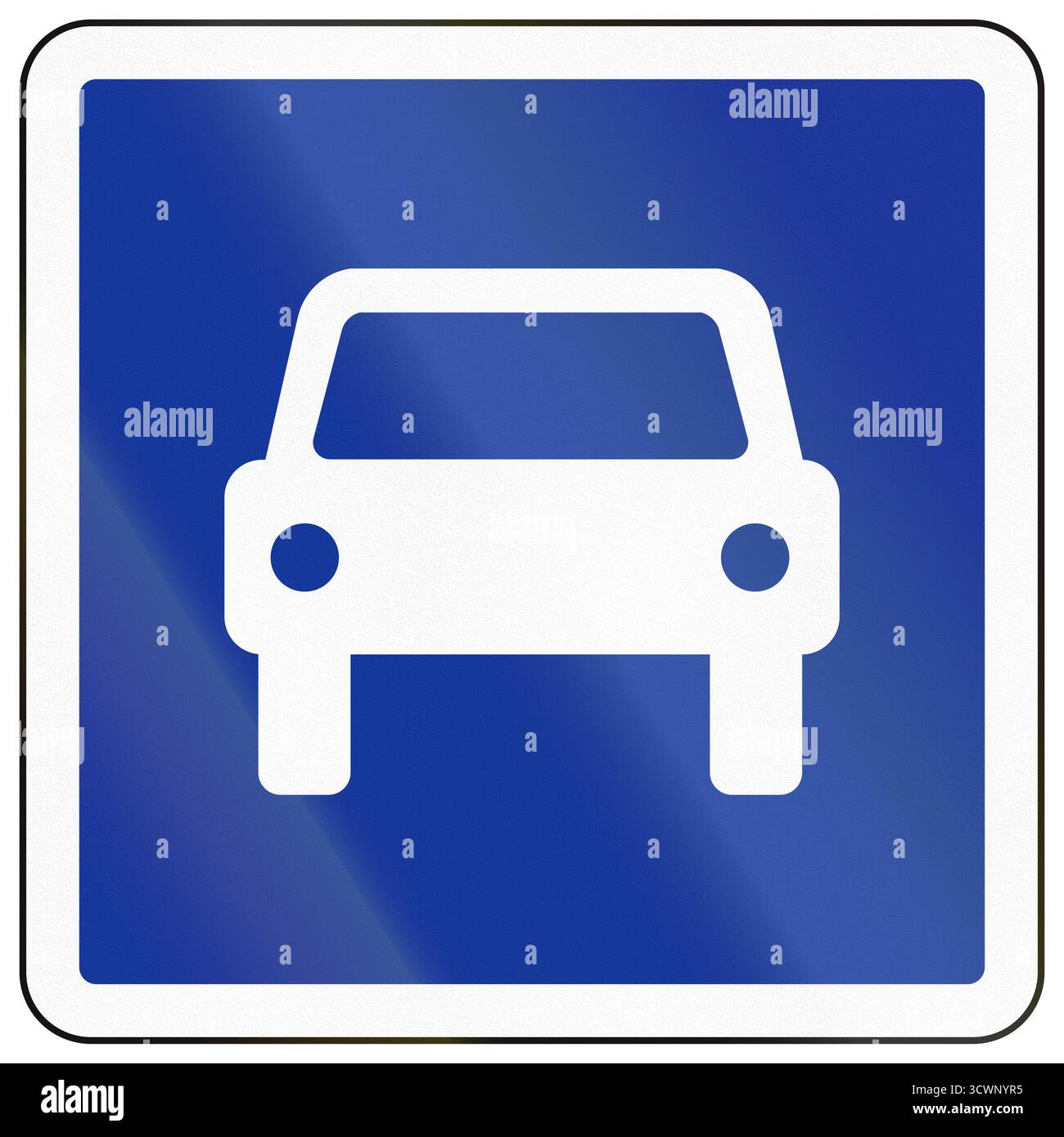 Segnale stradale utilizzato in Francia - Expressway. Foto Stock