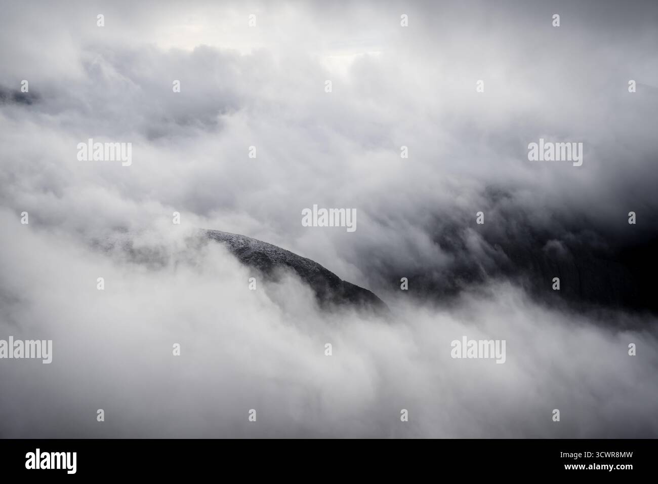 Paesaggi groenlandesi dall'alto durante un volo in traghetto. Foto Stock