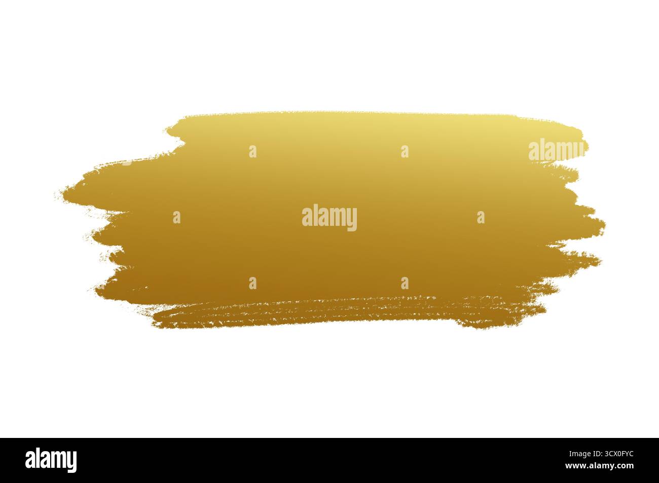 Pennellate dorate. Macchie di vernice lucide. Luci natalizie brillanti. Striscia di alluminio. immagine del tratto metallico del pennello. segni del pennello oro, macchia d'oro, gol Foto Stock