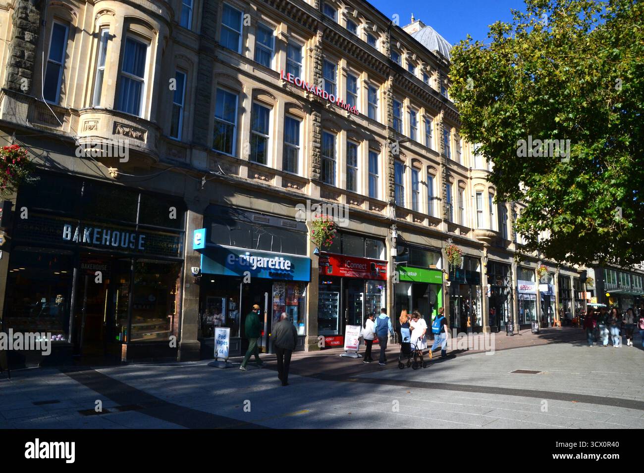 Cardiff City Centre, Cardiff, Galles del Sud, Regno Unito Foto Stock