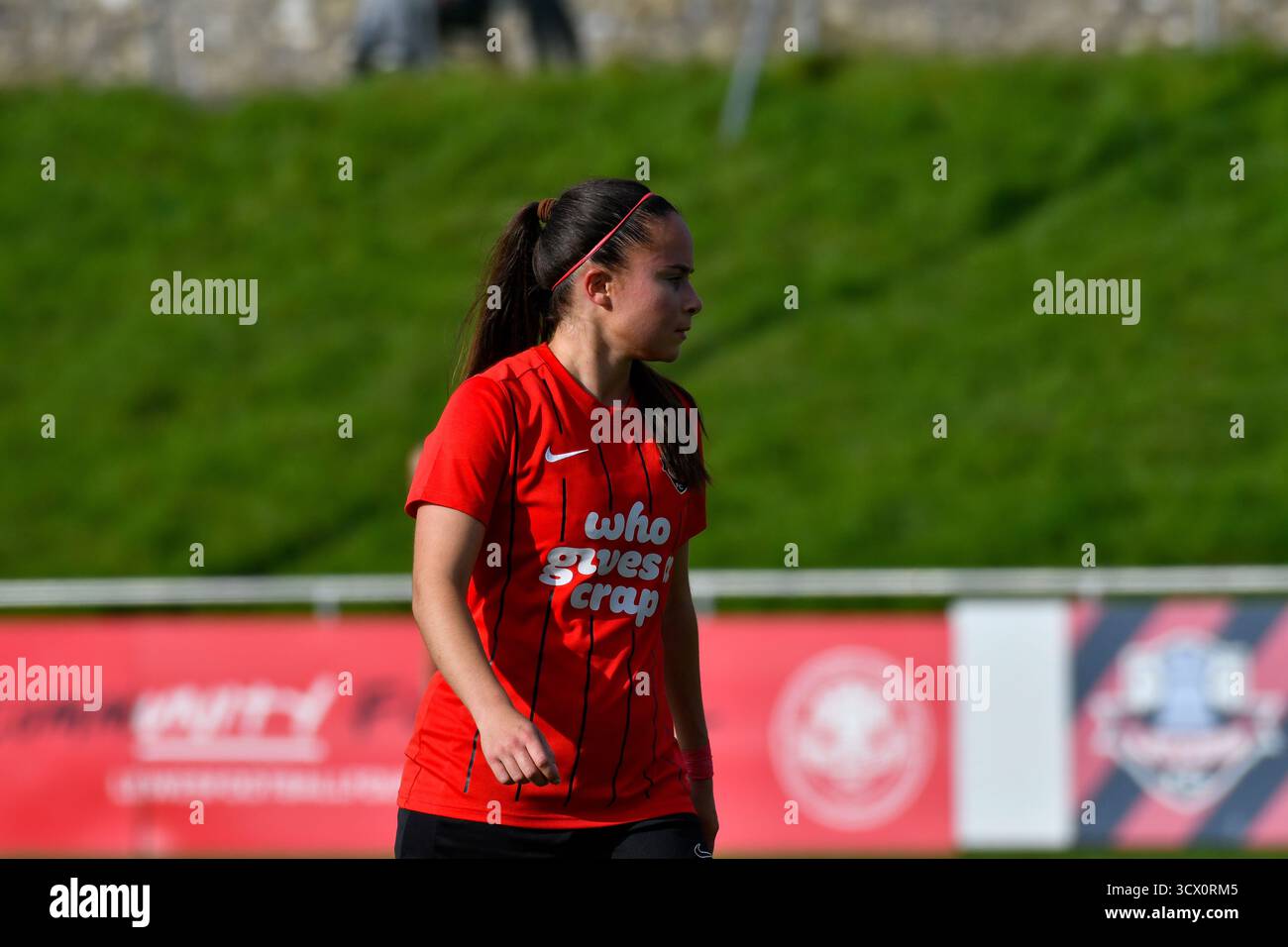 Lewes, Inghilterra. 12 ottobre 2025. Lois Edwards di Lewes durante la partita di fa Women's National League Southern Premier Division tra Lewes e Gwalia United al Dripping Pan di Lewes, Inghilterra, Regno Unito, il 12 ottobre 2025. Crediti: Duncan Thomas/Majestic Media. Foto Stock
