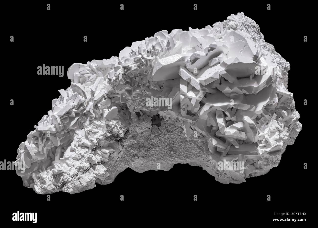 Tincalconite (Na₂B₄O₇·5HBYO), pseudomorfo dopo i cristalli di borace, Kern County, California, USA. Foto Stock