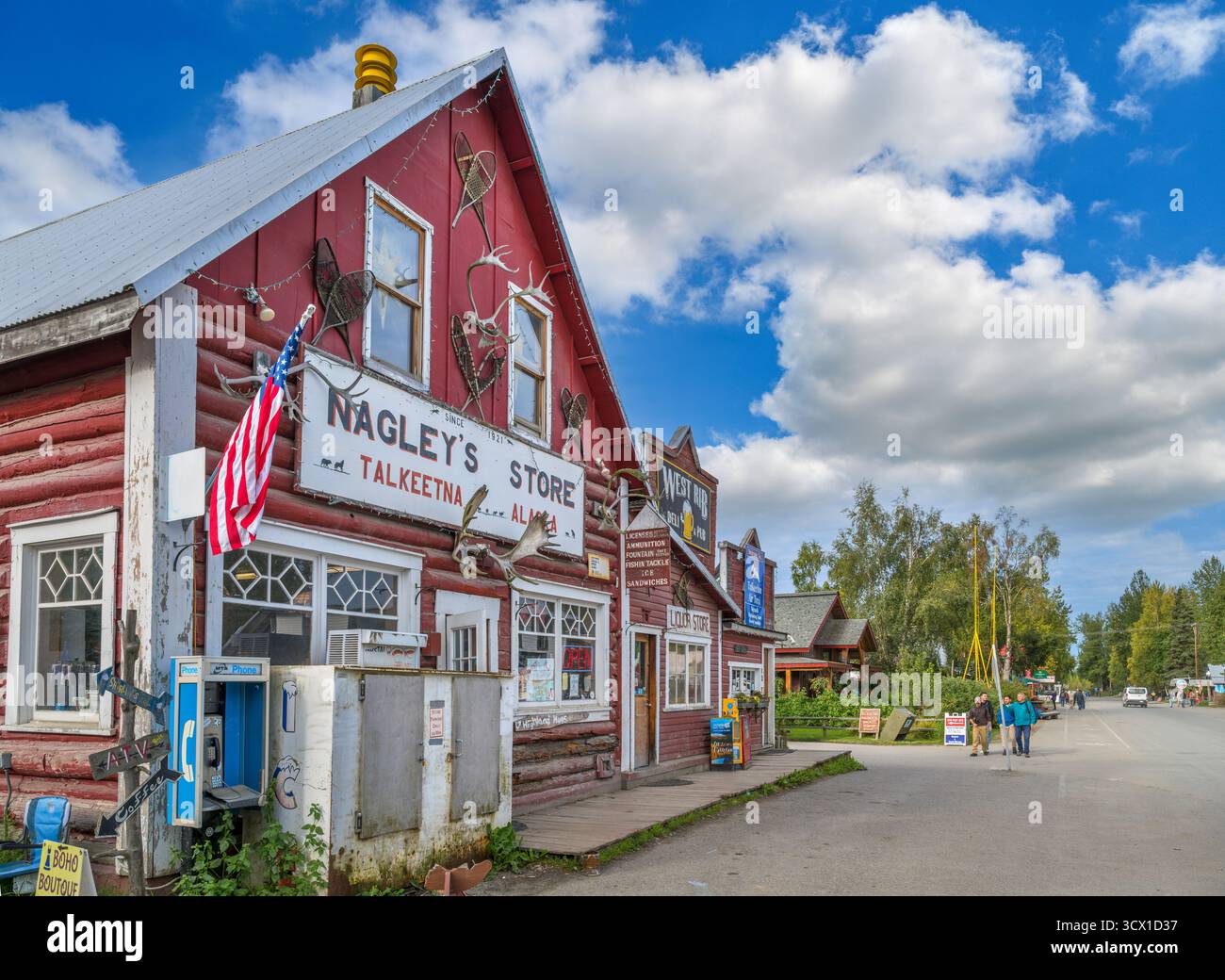 Nagley's Store in East Main Street a Talkeetna, Alaska, Stati Uniti Foto Stock