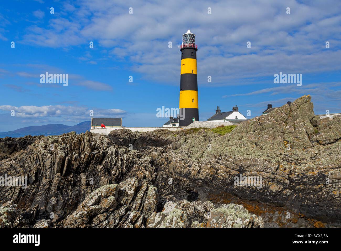 St. John's Point Lighthouse, Killough, County Down, Irlanda del Nord, Regno Unito Foto Stock