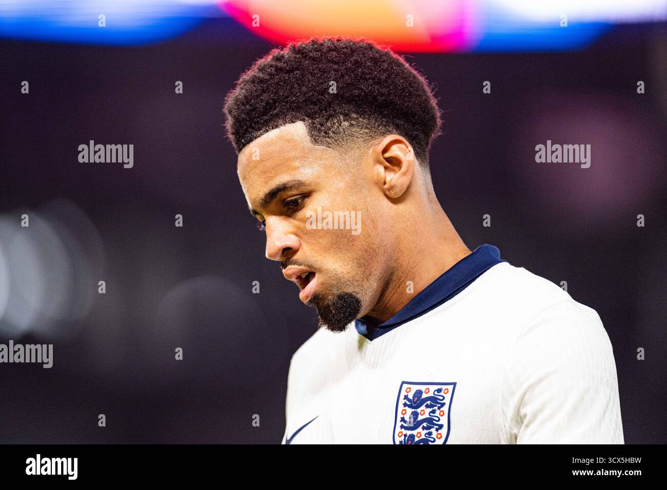 Pride Park, Derby, Midlands, Regno Unito. 13 ottobre 2025. Qualificazione al Campionato europeo Under 21 UEFA, Inghilterra contro Andorra; Ethan Nwaneri Inghilterra U21 credito: Action Plus Sports/Alamy Live News Foto Stock