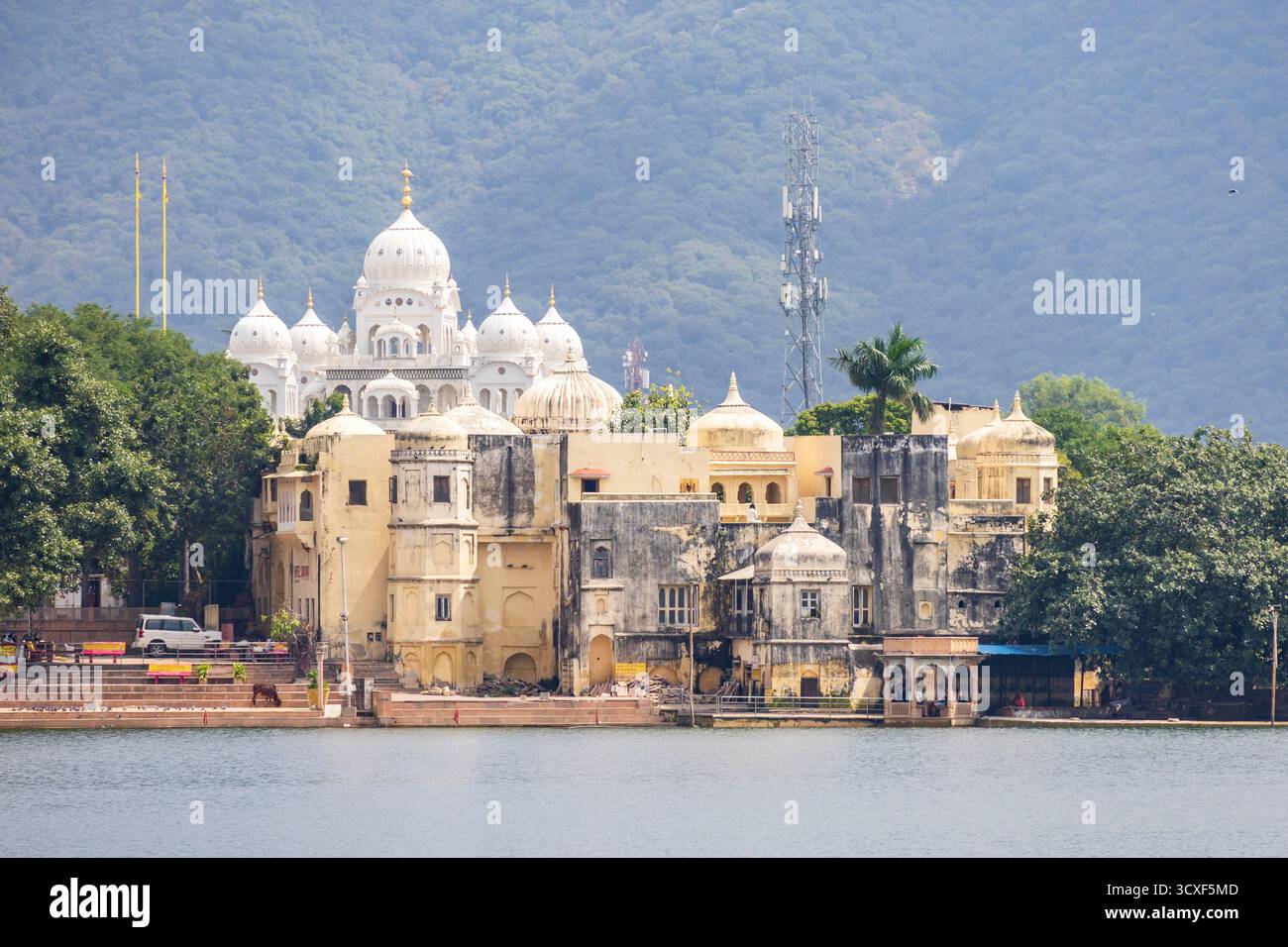 Lago Pushkar, Pushkar, Rajasthan, India, Asia Foto Stock