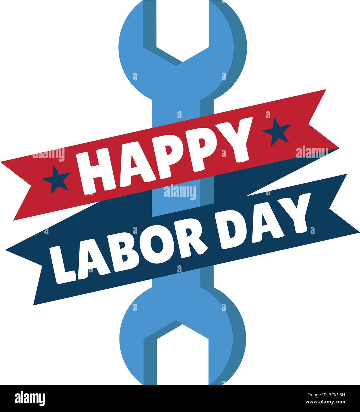 Vettore dell'icona Labor Day isolato su sfondo bianco per l'icona della chiave a tubo per il logo Labor Day Concept Illustrazione Vettoriale