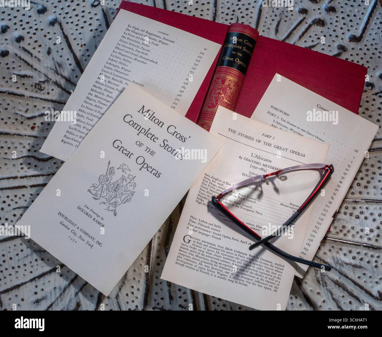 "Milton Cross" complete Stories of the Great Opera", libro vintage del 1950, Stati Uniti Foto Stock