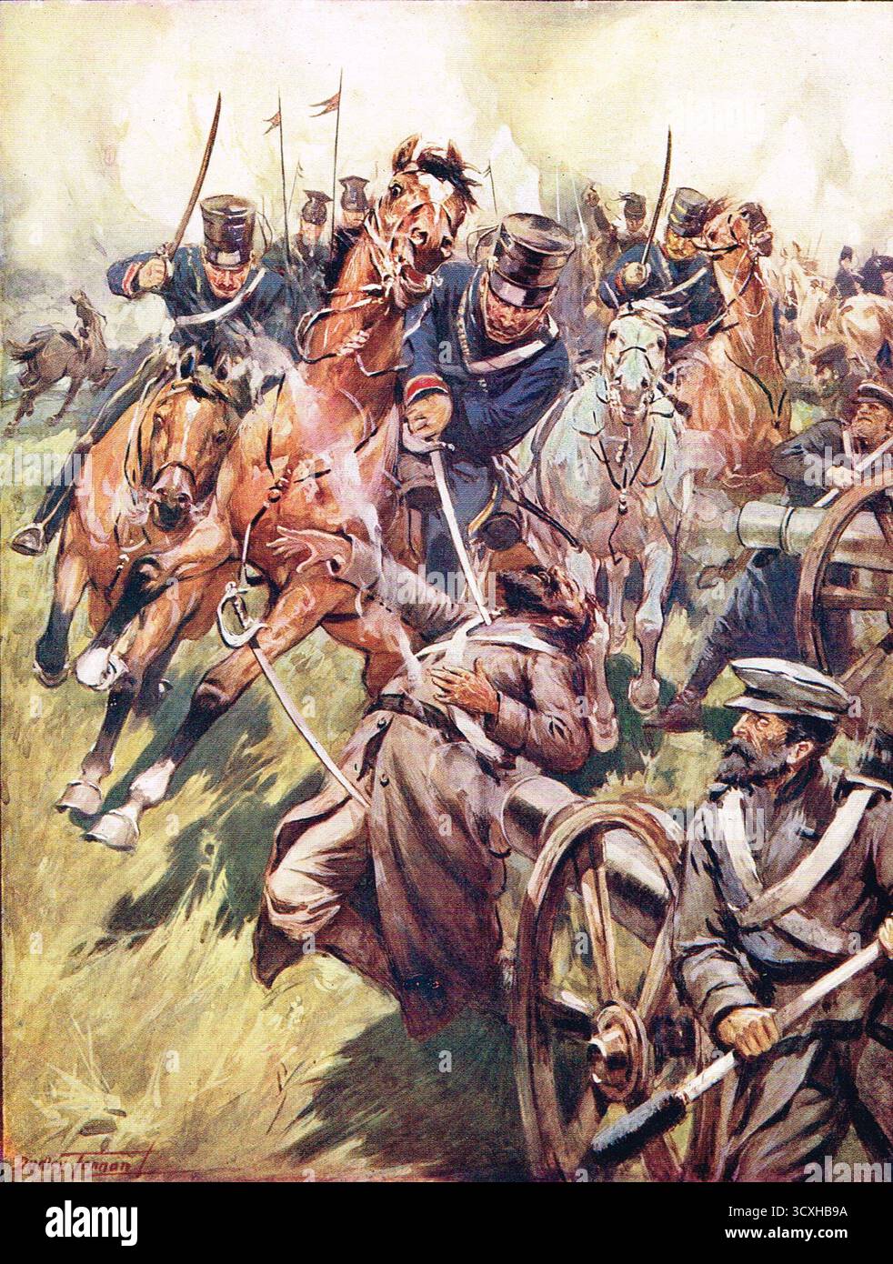 La carica di luce Brigata nel 1854 Foto Stock