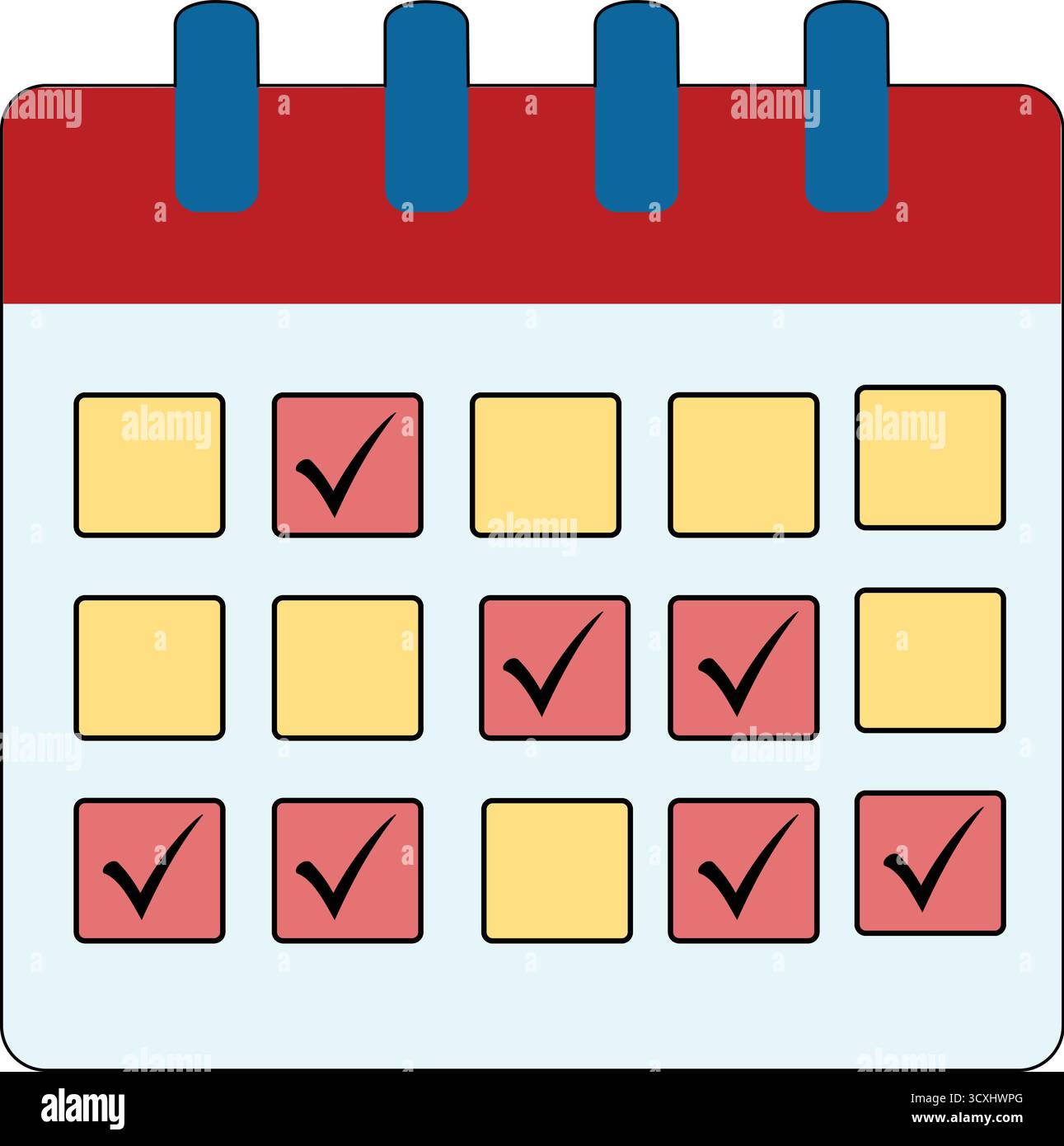 Attività pianificate e pianificazione eventi Illustrazione Vettoriale