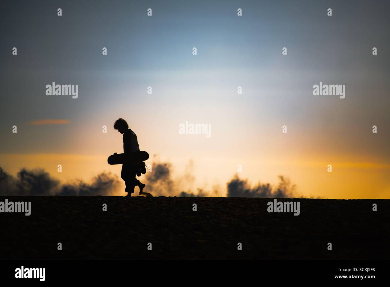 Collezione di silhouette dalle forme audaci, contrasto elevato e retroilluminazione creativa: Perfetta per l'arte, l'astratto, il minimo e l'arte. Foto Stock