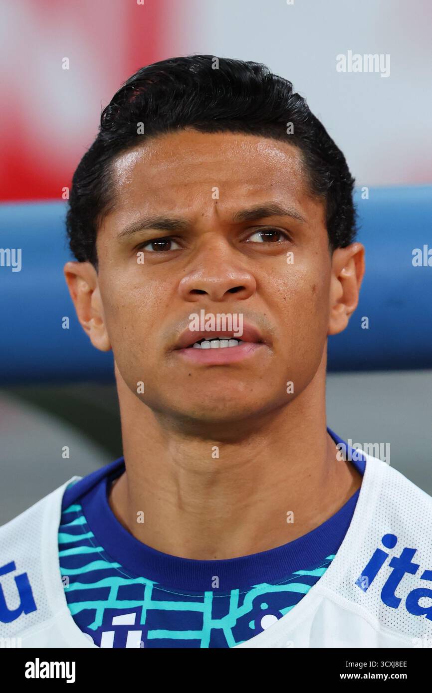 Tokyo, Giappone. 14 ottobre 2025. Douglas Santos (BRA) calcio: KIRIN Challenge Cup 2025 partita tra Giappone e Brasile allo Stadio di Tokyo, Giappone . Crediti: Yohei Osada/AFLO SPORT/Alamy Live News Foto Stock