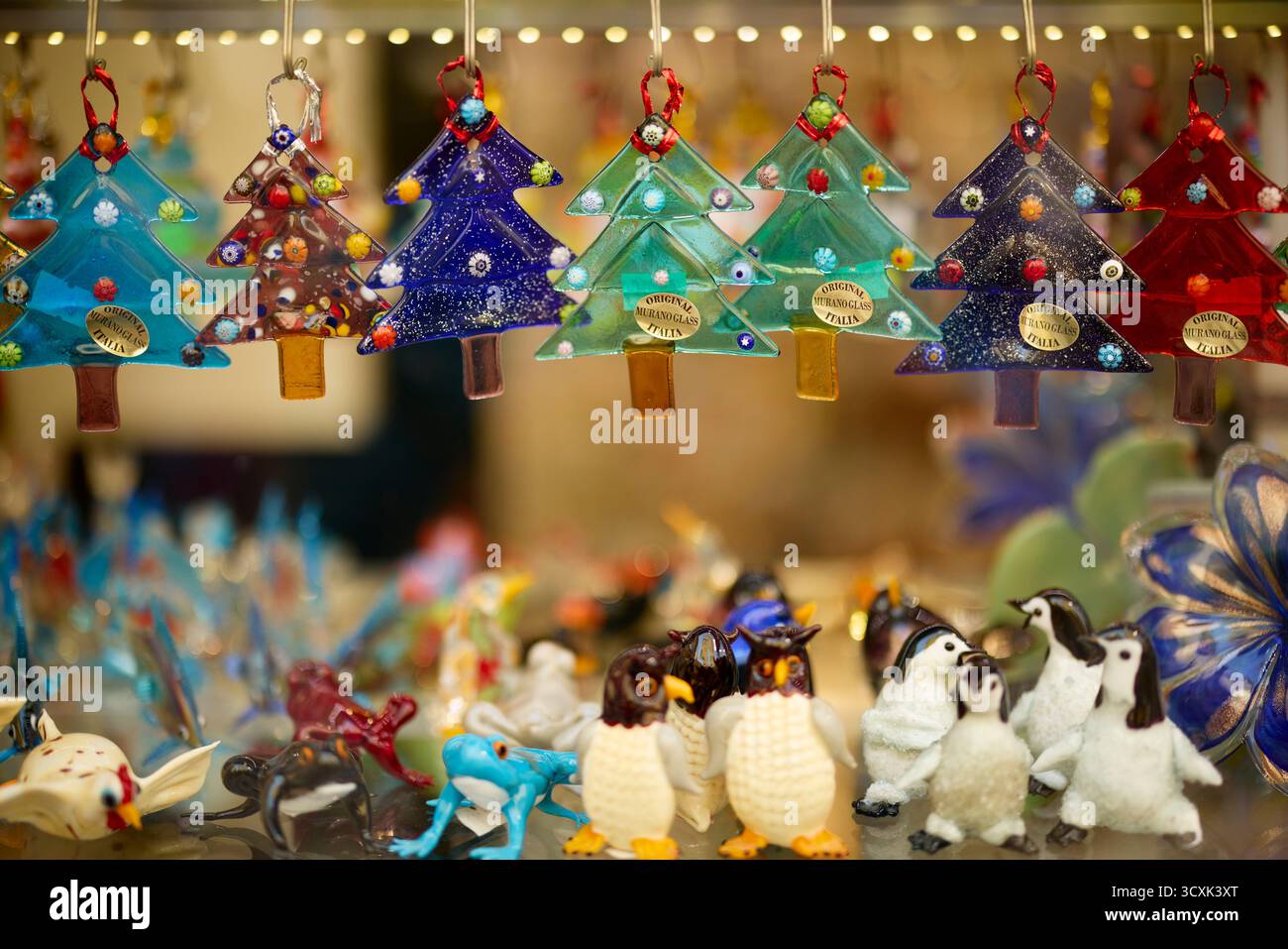 Vetrina di vetro di Murano a Venezia Foto Stock