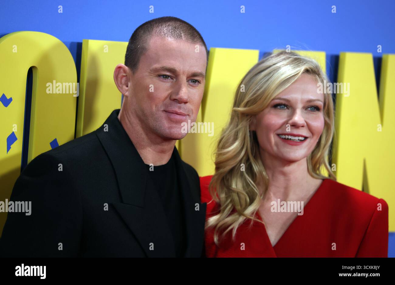 Londra, Regno Unito, 14h ottobre 2025, Channing Tatum e Kirsten Dunst alla prima inglese di Roofman al 69th BFI London Film Festival alla Royal Festival Hall di Londra. Fred Duval / Alamy Live News Foto Stock