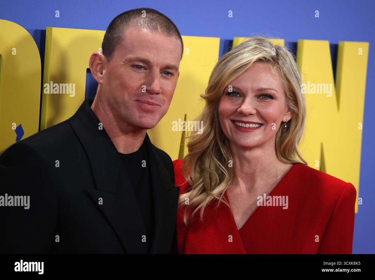 Londra, Regno Unito, 14h ottobre 2025, Channing Tatum e Kirsten Dunst alla prima inglese di Roofman al 69th BFI London Film Festival alla Royal Festival Hall di Londra. Fred Duval / Alamy Live News Foto Stock