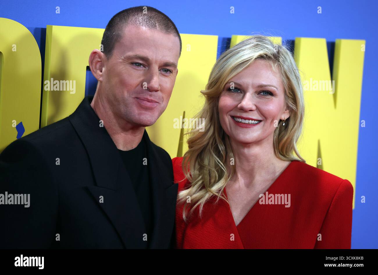 Londra, Regno Unito, 14h ottobre 2025, Channing Tatum e Kirsten Dunst alla prima inglese di Roofman al 69th BFI London Film Festival alla Royal Festival Hall di Londra. Fred Duval / Alamy Live News Foto Stock