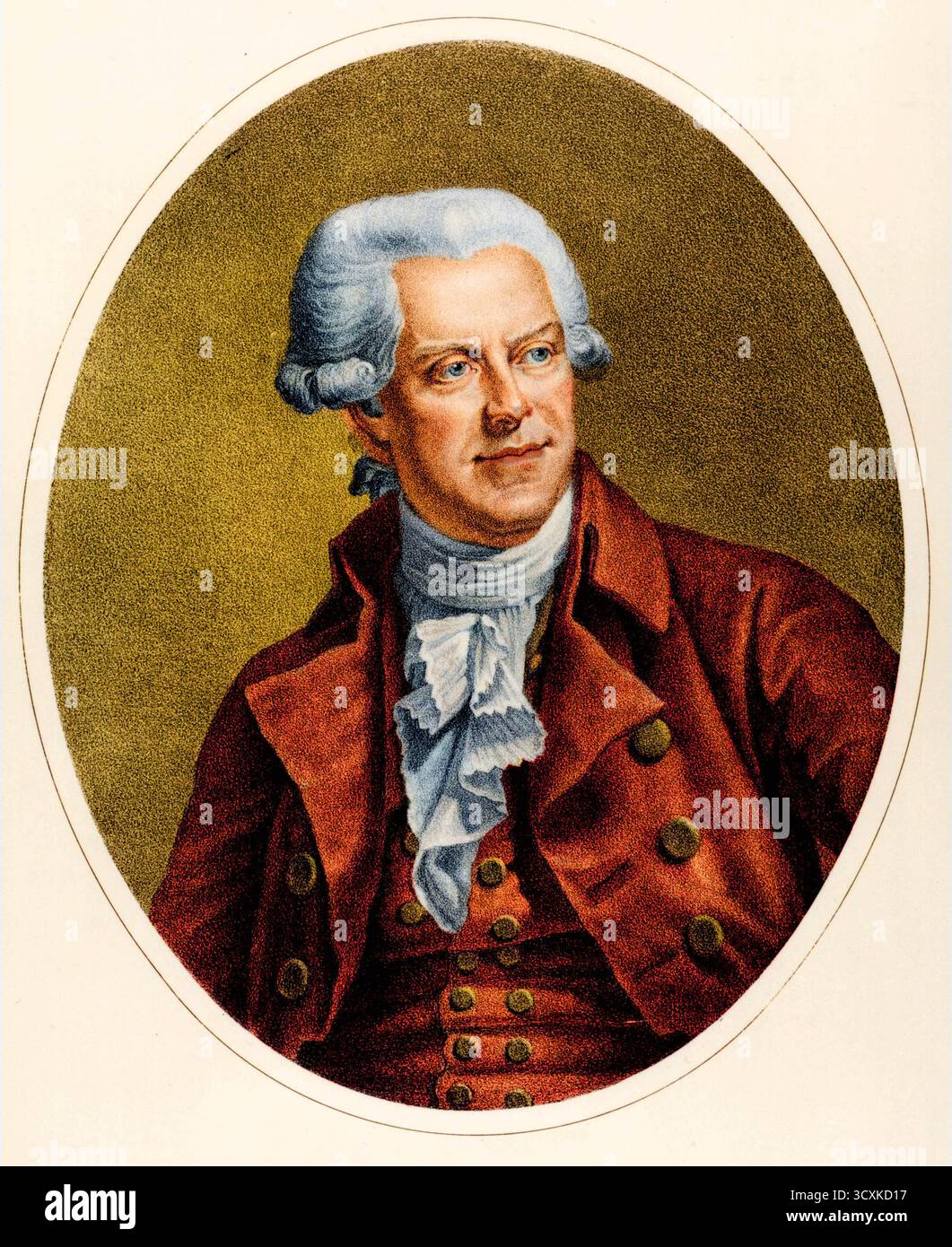 Ritratto di Pascal Paoli patriota corso, statista e capo militare Foto Stock