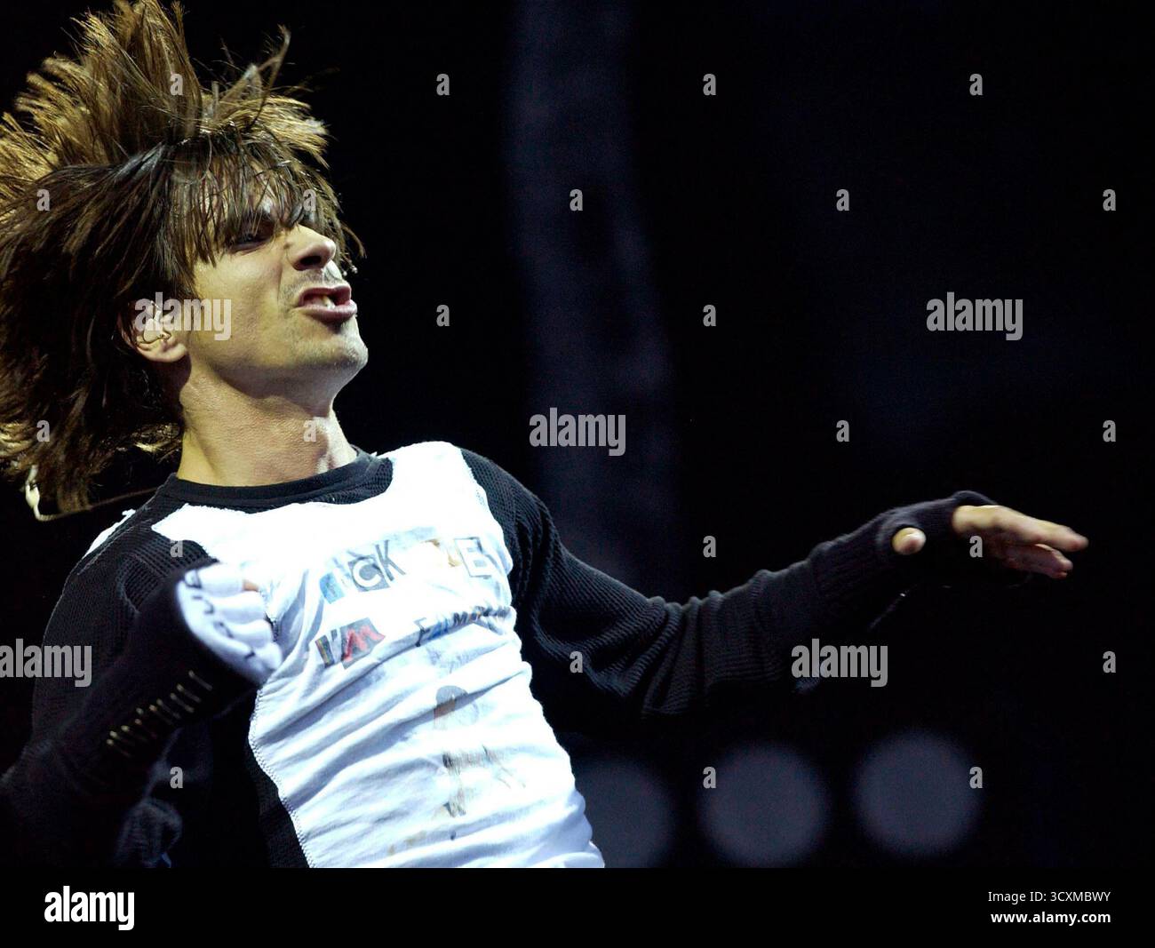 Red Hot Chili Peppers si esibisce a Lansdowne, Dublino, 25 giugno 2002 Foto Stock