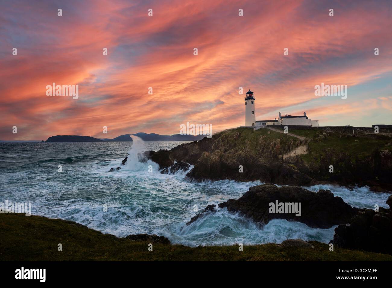Fanad Head Lighthouse County Donegal, Irlanda Foto Stock