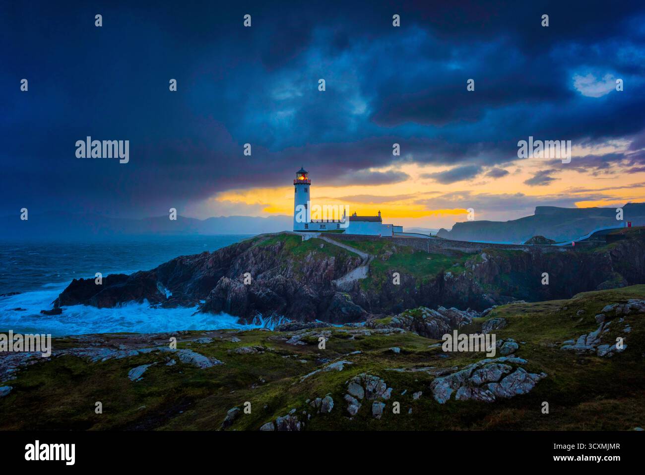 Fanad Head Lighthouse County Donegal, Irlanda Foto Stock