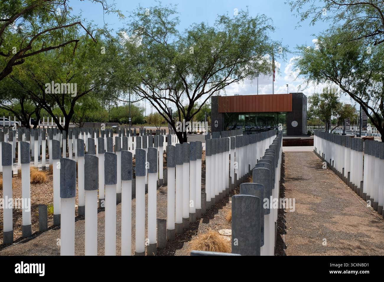 USS Arizona Memorial Gardens a Salt River, Scottsdale, Phoenix, Arizona, USA Foto Stock