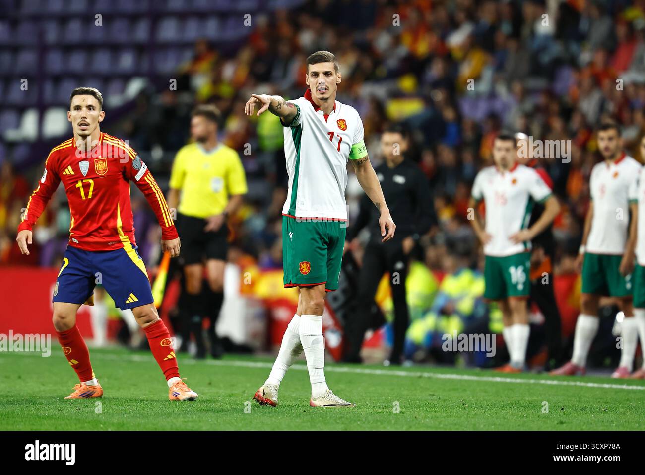 Valladolid, Spagna. 14 ottobre 2025. Kiril Despodov (BUL) calcio/calcio : le qualificazioni ai Mondiali di calcio FIFA 2026 gruppo e partita Spagna - Bulgaria all'Estadio Jose Zorrilla di Valladolid, Spagna . Crediti: Mutsu Kawamori/AFLO/Alamy Live News Foto Stock