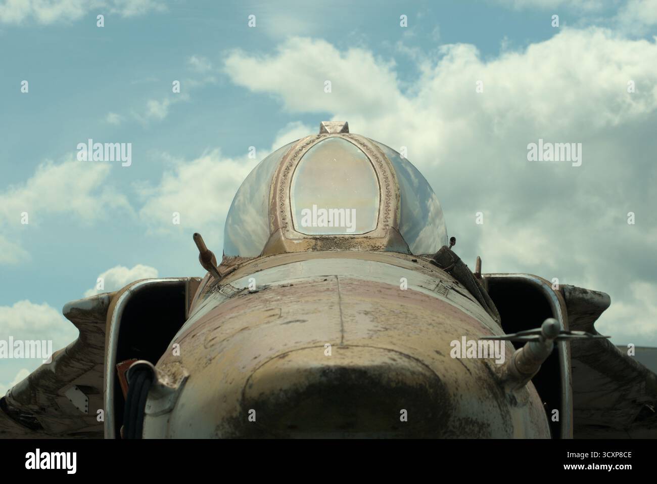 Rusty, il jet in pensione e' partito all'aeroporto di Hawarden Foto Stock