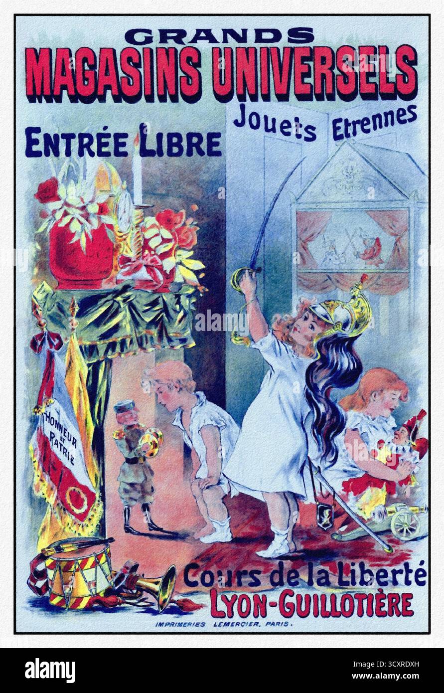Grands Magasins Universels, Jouets, étrennes, Lione, 1897. Foto Stock