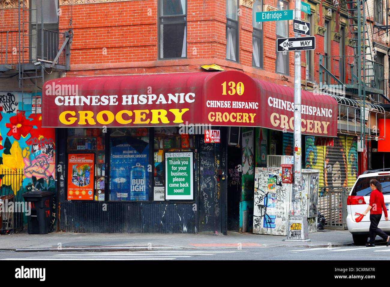 Chinese Hispanic Grocery, 130 Eldridge St, New York, New York, negozio di New York di una bodega nella Chinatown di Manhattan, Lower East Side. Foto Stock