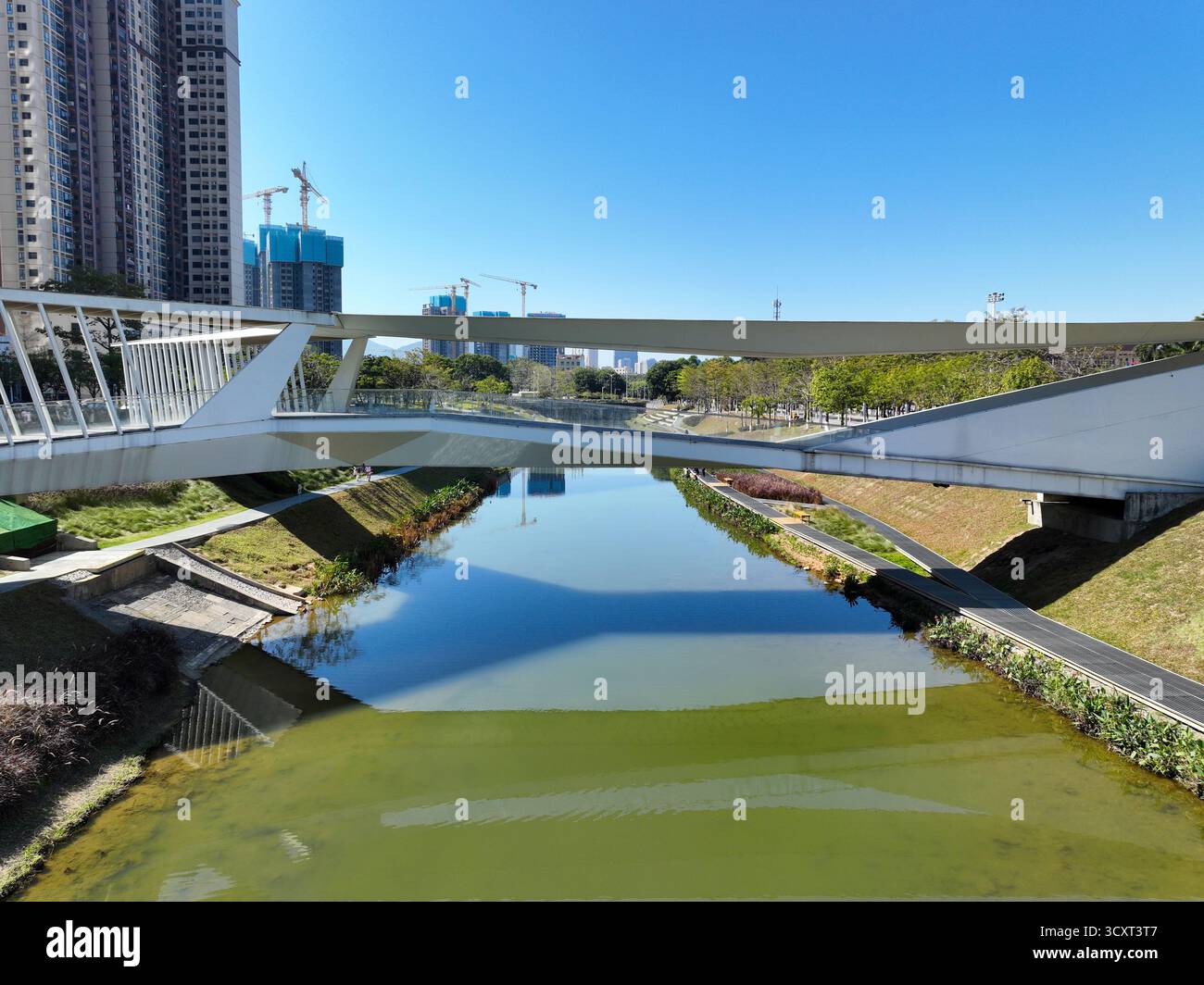 Pingshan Senior High School Parco del fiume Pingshan, distretto di Pingshan, città di Shenzhen, provincia del Guangdong Foto Stock