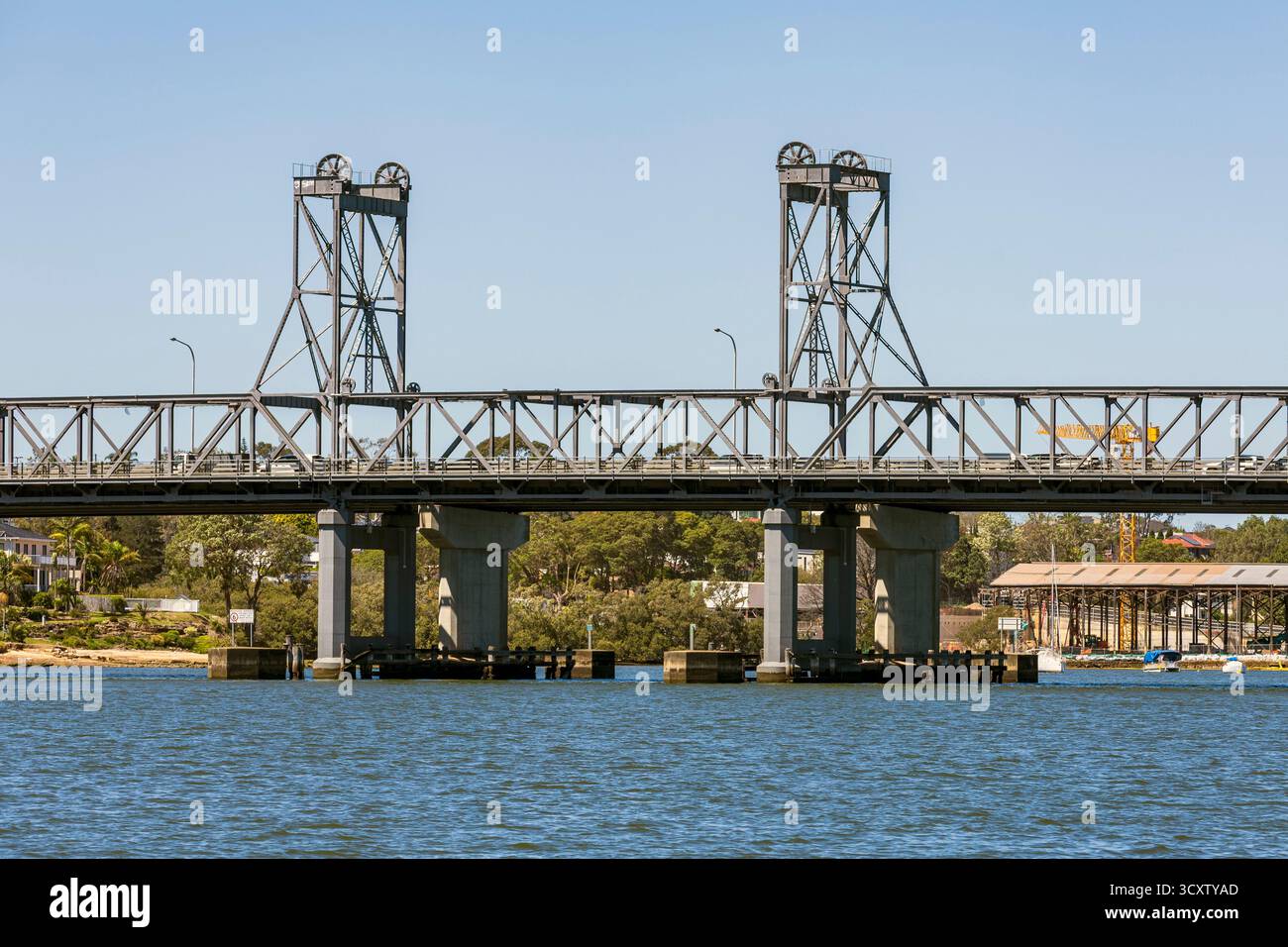Ryde Bridge, Parramatta River, Sydney Harbour, New South Wales, Australia Foto Stock
