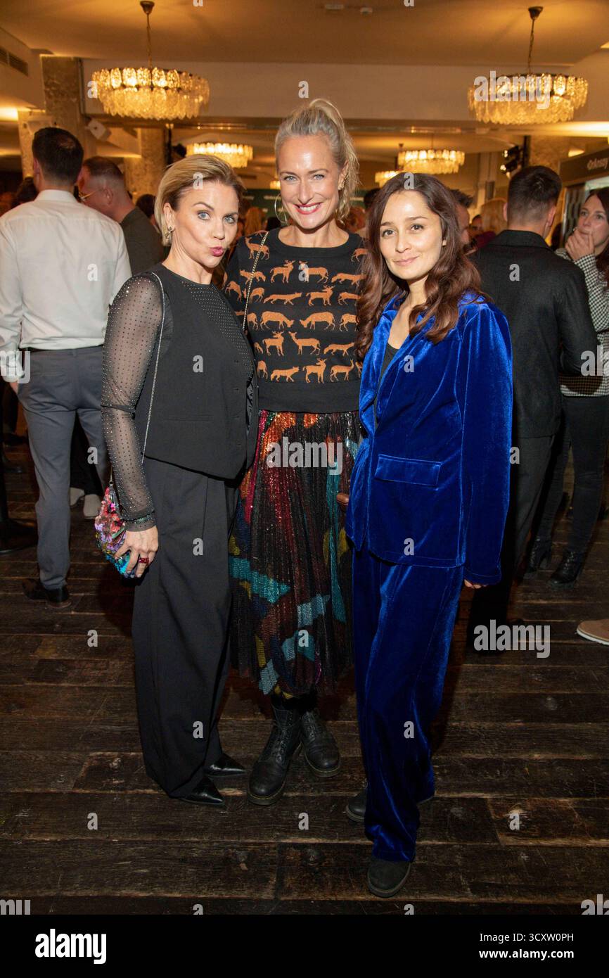 abb Gisa Zach, Eva Mona Rodekirchen und Sarah Alles zu Gast bei der Feier zur Neupositionierung von DrAnsay im Soho House Berlin, Berlin den 15.10.2025 Berlin Deutschland *** abb Gisa Zach, Eva Mona Rodekirchen e Sarah Alles come ospiti alla celebrazione del riposizionamento di DrAnsay alla Soho House Berlin, Berlin 15 10 2025 Berlino Germania Foto Stock