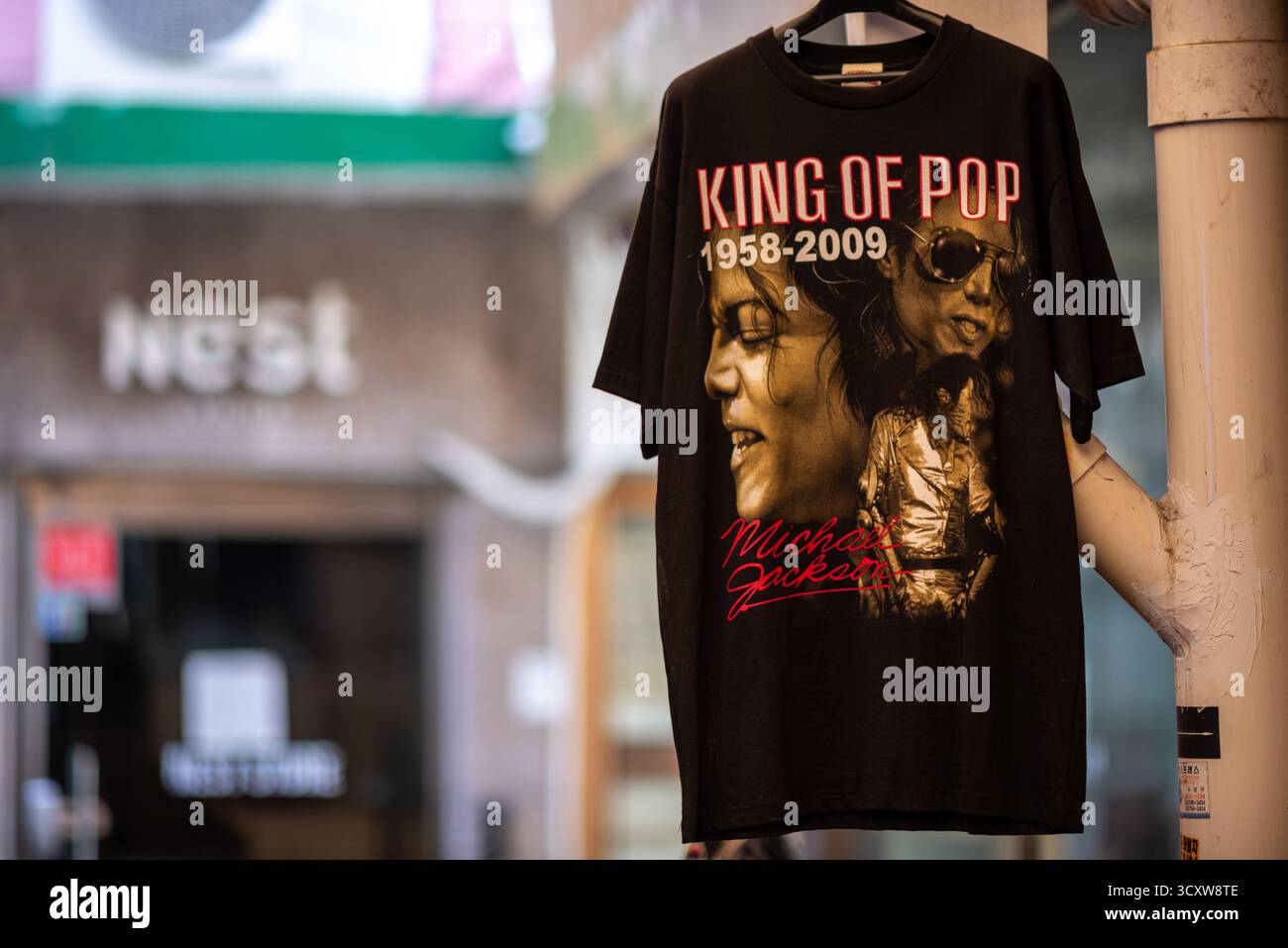 T-shirt stampata 'Michael Jackson' 'Thriller' a maniche corte - Nero - Uomo - 7.80