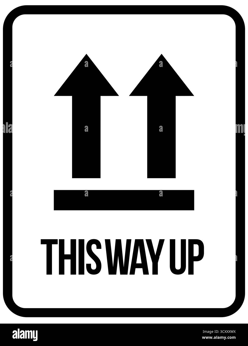 In questo modo l'etichetta di spedizione Foto Stock