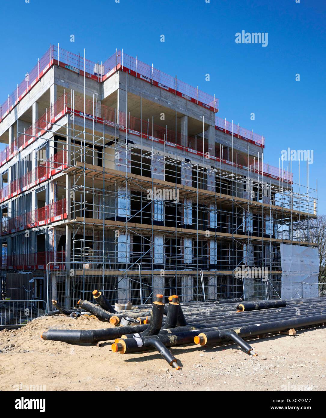 Costruttori al lavoro in un cantiere del Regno Unito a Londra Foto Stock