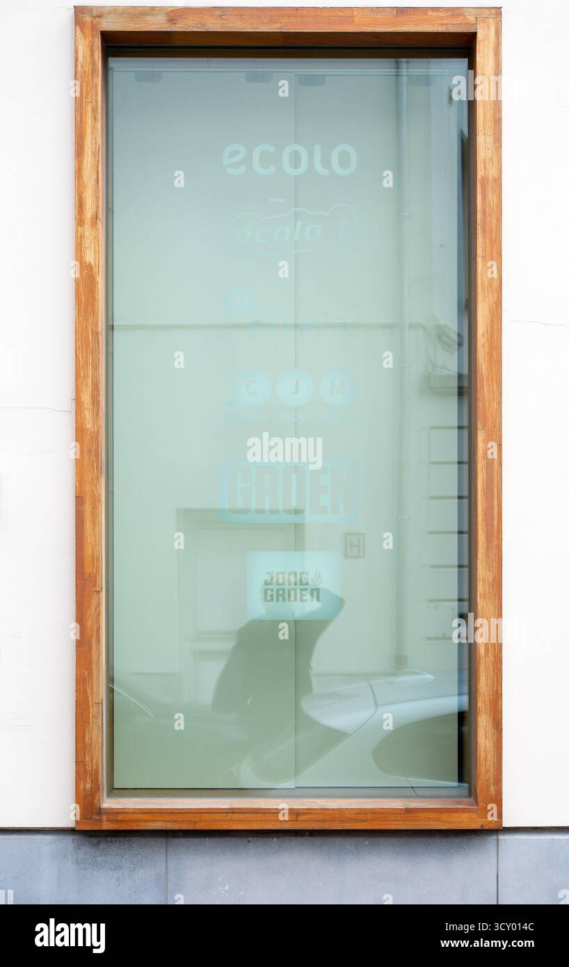 La serra, sede dei partiti politici Ecolo Groen a Bruxelles capitale, Belgio 12 PTOM 2025 Foto Stock