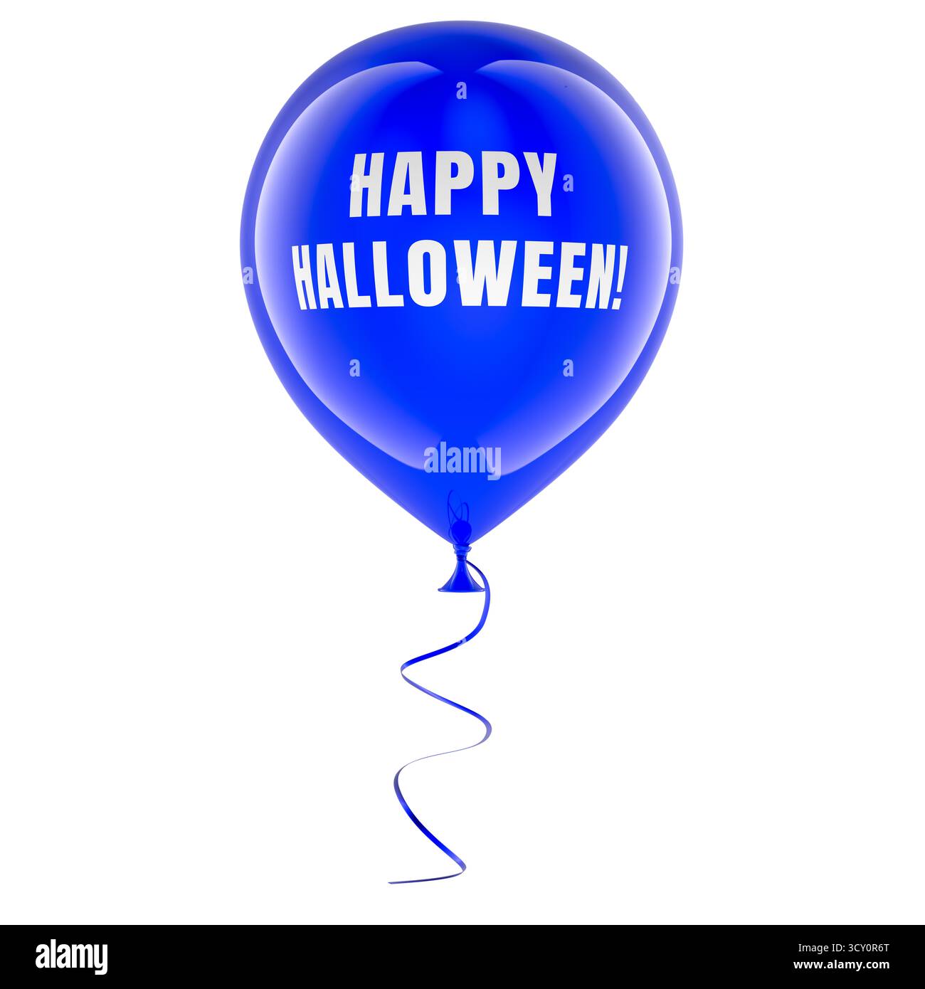 Buon pallone di Halloween. Rendering 3D isolato su sfondo bianco Foto Stock