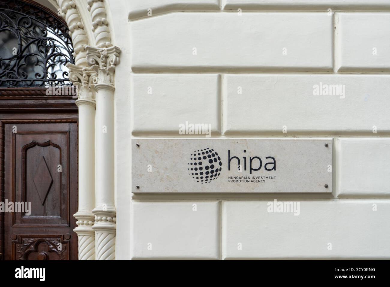 La sede dell’Agenzia ungherese per la promozione degli investimenti (HIPA) a Budapest, responsabile dell’attrarre investimenti esteri diretti in Ungheria. Foto Stock