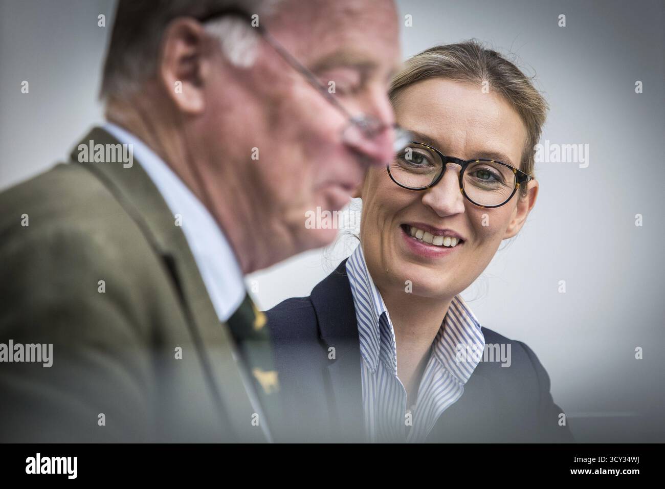 DEU Germania Germania Berlino conferenza stampa AFD sulla politica ambientale con Alexander Gauland e Alice Weidel Foto Stock