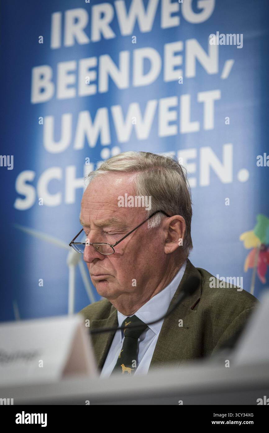 DEU Germania Germania Berlino conferenza stampa AFD sulla politica ambientale con Alexander Gauland e Alice Weidel Foto Stock