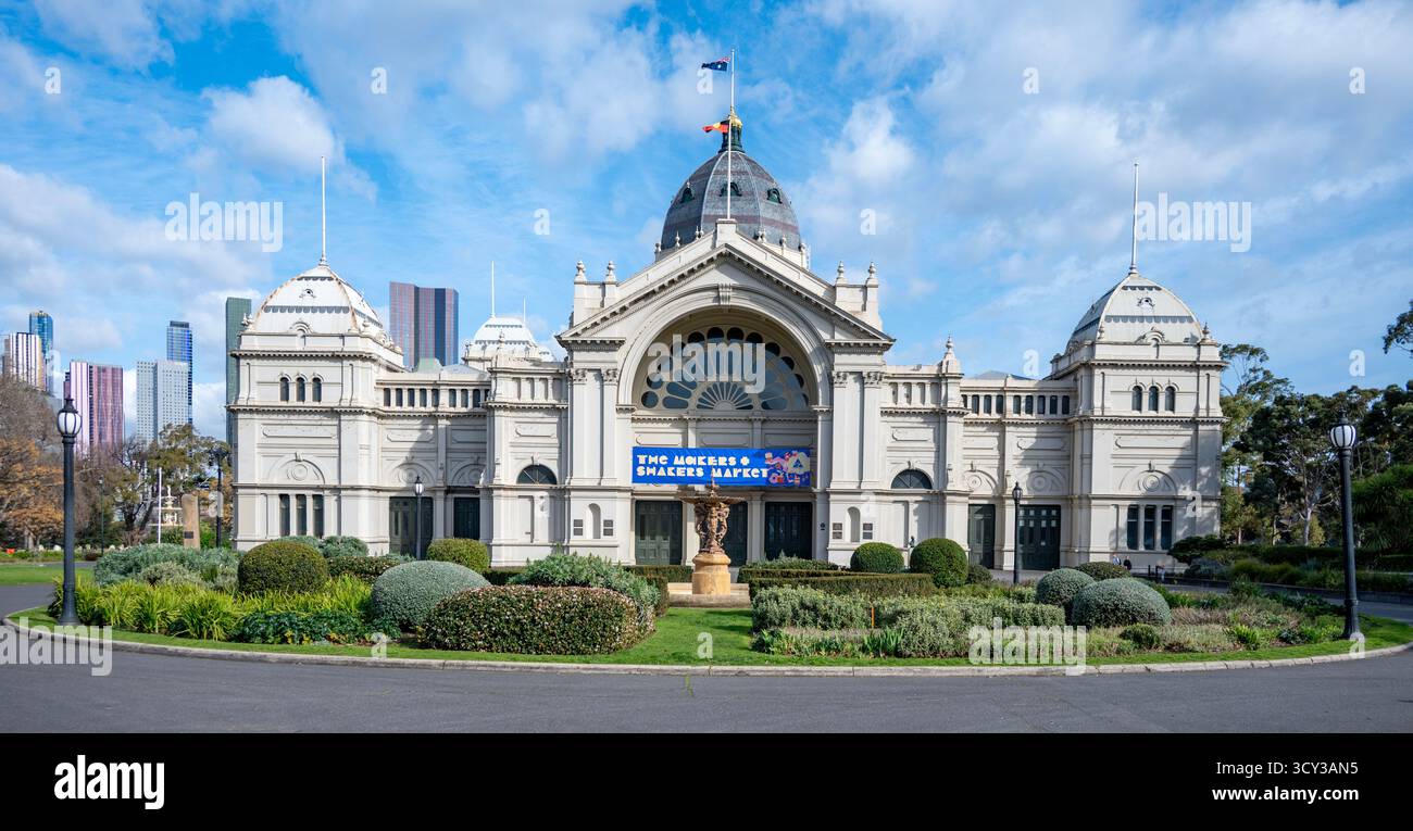 Royal Exhibition Building, giardini Carlton, Melbourne, Victoria, Australia Foto Stock
